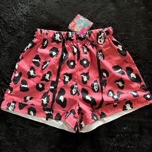 Leopard high waist shorts